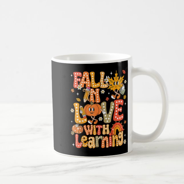 Fall In Love With Learning Autumn Thanksgiving Pum Coffee Mug (Right)