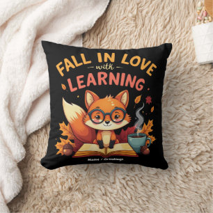 Fall in Love with Learning Funny Halloween Design Cushion