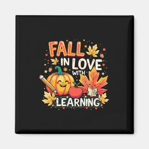 Fall In Love With Learning Pumpkin Teacher Fall Sh Magnet
