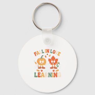Fall In Love With Learning Shirt Autumn Thanksgivi Key Ring