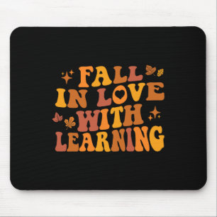 Fall In Love With Learning Teacher Retro Fall Than Mouse Pad