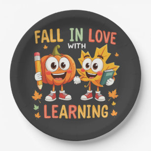 Fall in Love with Learning Teaching School Paper Plate