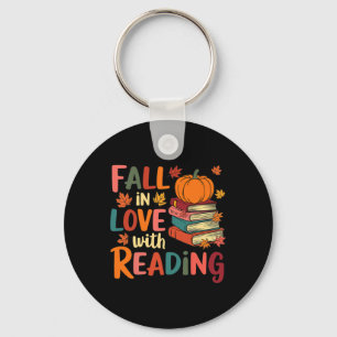 Fall In Love With Reading Autumn Thanksgiving Shir Key Ring