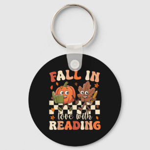 Fall In Love With Reading Fall Teacher Thanksgivin Key Ring