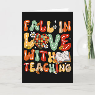 Fall In Love With Teaching Autumn Thanksgiving Tea Card
