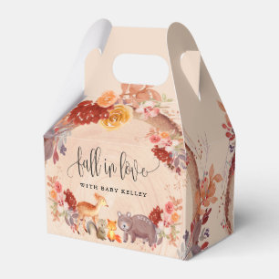 Fall in Love Woodland Animals, Rustic Baby Shower Favour Box