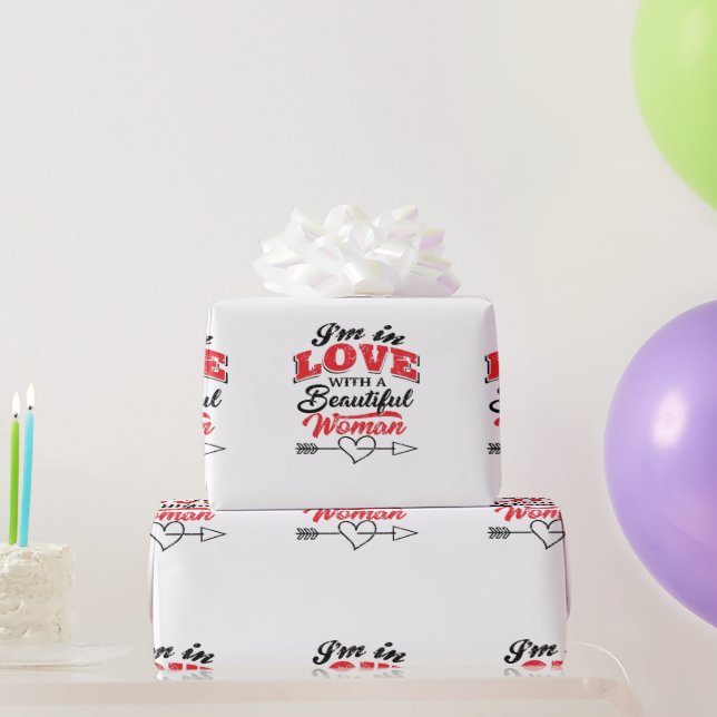 Fall In Love    Wrapping Paper (Party Gifts)