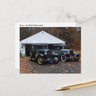 Fall in New England Holiday Postcard
