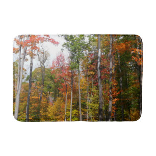 Fall in the Forest Colourful Autumn Photography Bath Mat