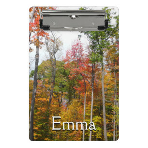 Fall in the Forest Colourful Autumn Photography Mini Clipboard