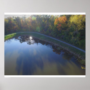 Fall Indiana Sun, and Leaves Poster