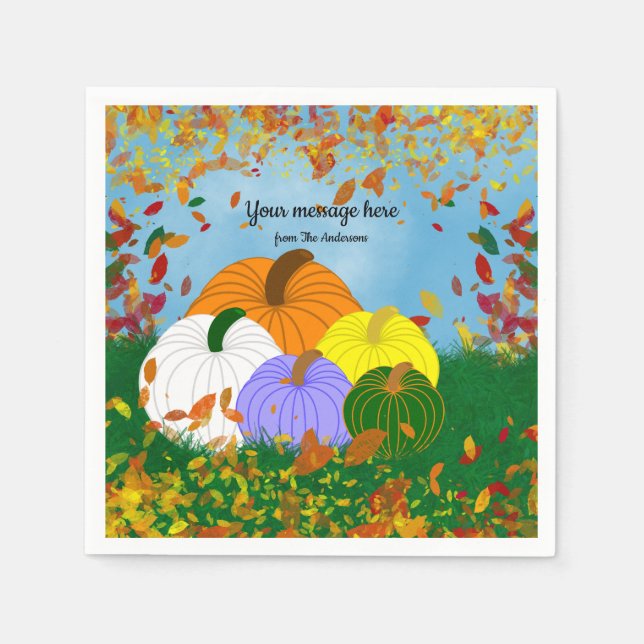 Fall into Autumn Napkin (Front)