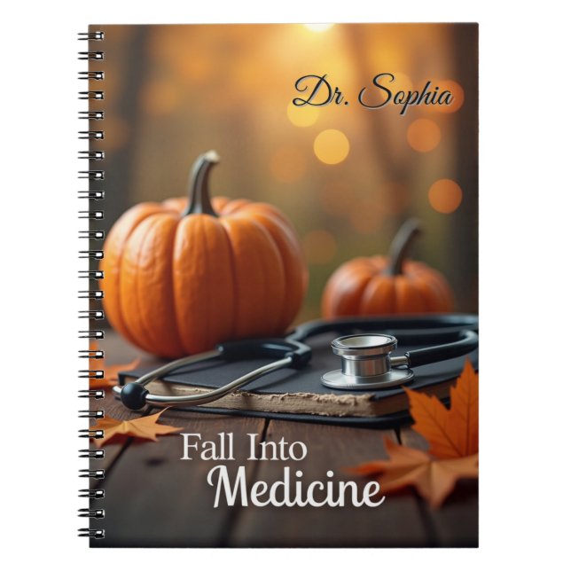 Fall Into Medicine Personalised Notebook (Front)