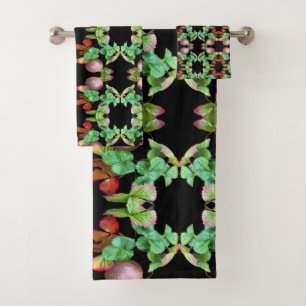 Fall Into Strawberry Season Backyard Garden Photo Bath Towel Set