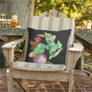 Fall Into Strawberry Season Backyard Garden Photo Cushion