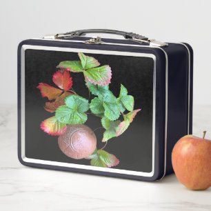 Fall Into Strawberry Season Backyard Garden Photo Metal Lunch Box