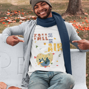 Fall Is In Air With Swinging Racoon T-Shirt