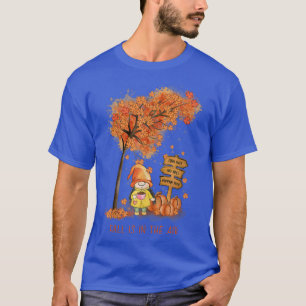 Fall is in the Air Autumn Garden Gnome and Leaves T-Shirt