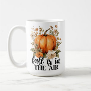 FALL IS IN THE AIR PRETTY AUTUMN PUMPKINS COFFEE MUG