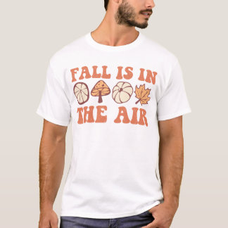 Fall is in the Air Pumpkin Halloween Groovy Fall T-Shirt