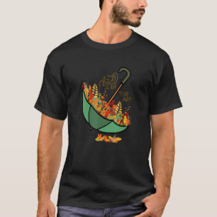Fall Is In The Air Umbrella Maple Leaves Boots for T-Shirt