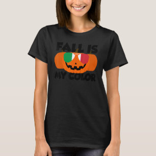 Fall Is My Colour Thanksgiving Pumpkin Italy Glass T-Shirt