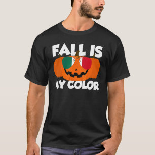 Fall Is My Colour Thanksgiving Pumpkin Mexico Glas T-Shirt