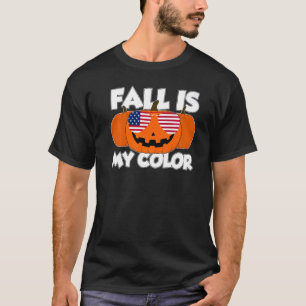 Fall Is My Colour Thanksgiving Pumpkin UK Glasses T-Shirt