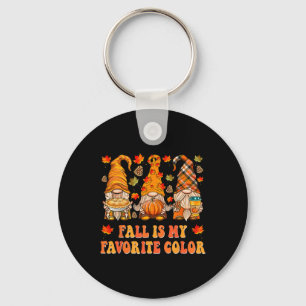 Fall Is My Favorite Color Fall Gnomes Autumn Thank Key Ring