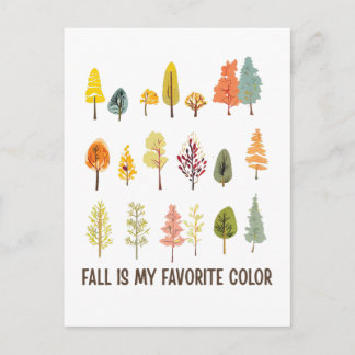 Fall is my favourite colour postcard