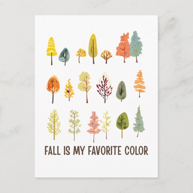 Fall is my favourite colour postcard (Front)