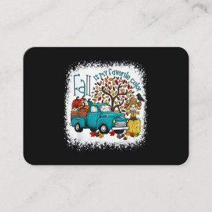 Fall is My Favourite Colour Pumpkin Truck Autumn Business Card