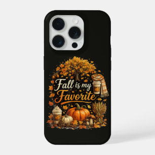 Fall is My Favourite Cosy Autumn Pumpkins Leaves iPhone 15 Pro Case