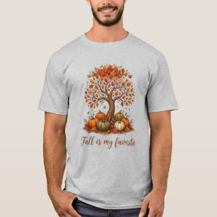Fall is my favourite - Cosy Autumn Tree T-Shirt