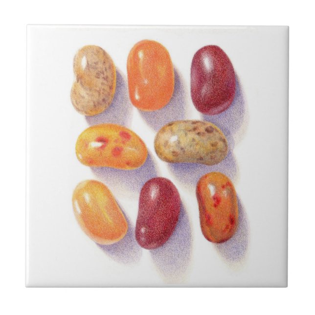 FALL JELLY BEANS 4.25x4.25 Ceramic Tile (Front)