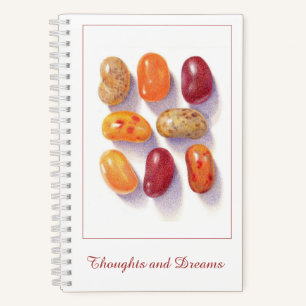 FALL JELLY BEANS 5.5x8.5 Spiral Notebook