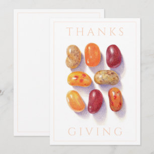 FALL JELLY BEANS 5x7 Thanksgiving Flat Card