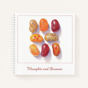 FALL JELLY BEANS 8.5x8.5 Spiral Notebook