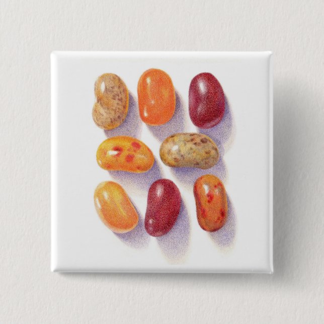 FALL JELLY BEANS Square Button (Front)