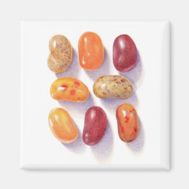 FALL JELLY BEANS Square Magnet (Front)