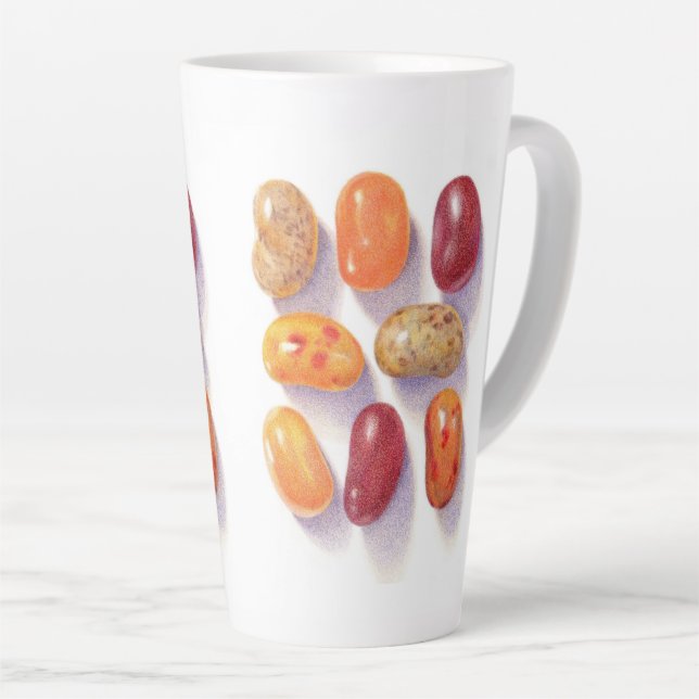FALL JELLY BEANS Tall Latte Mug (Right Angle)