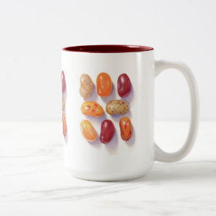 FALL JELLY BEANS Tall Maroon Two-Tone Mug