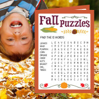 Fall Kids Puzzles Activity Card