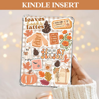 Fall Kindle Insert Autumn Cosy Bookish Pumpkin Holiday Card