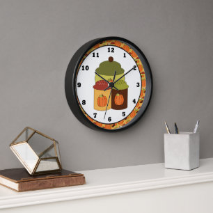 Fall Kitchen Wall Clock