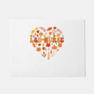 Fall L&D Nurse Thanksgiving Groovy Labour And Deli Doormat