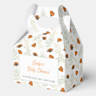 Fall Ladybug Greenery Baby Shower Favour Box