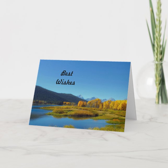 Fall Landscape Congratulations Wedding Card (Front)