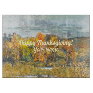  Fall landscapes watercolor Cutting Board