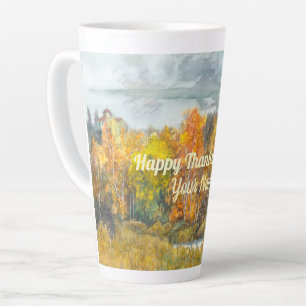  Fall landscapes watercolor Latte Mug